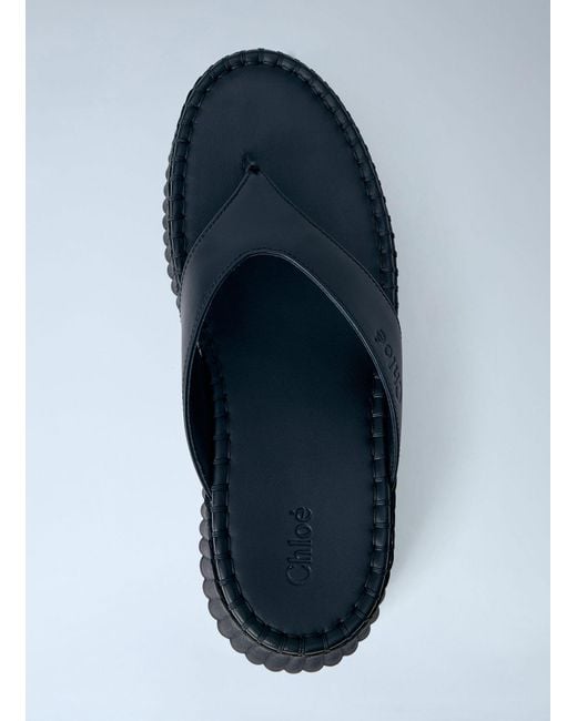 Chloé Blue Chloé Nama Wedge Sandals