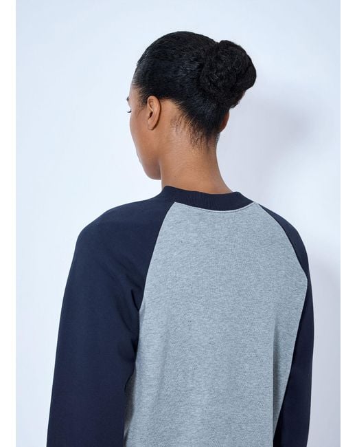 Miu Miu Blue Raglan Sleeve Sweatshirt