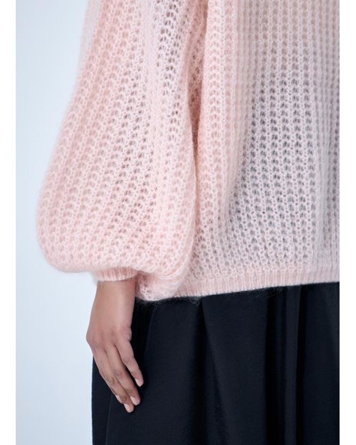 Totême Pink Open Knit Cardigan