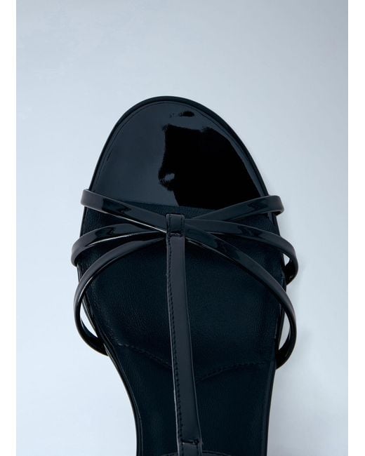 Prada Blue Strappy Wedge Sandals