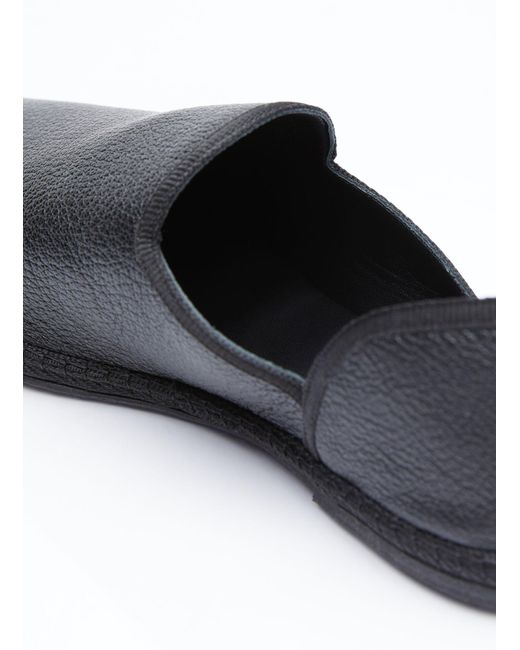 The Row Black Friulane Leather Flats
