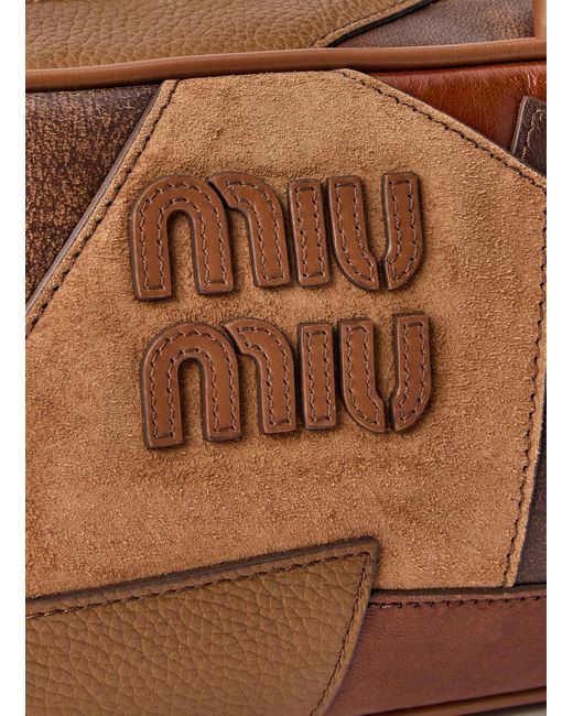 Miu Miu Blue Beau Leather Patchwork Bag