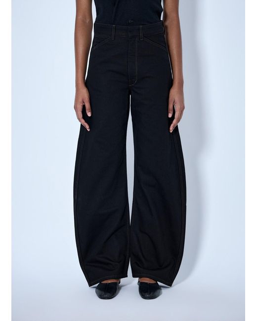 Lemaire Blue High Waisted Curved Pants