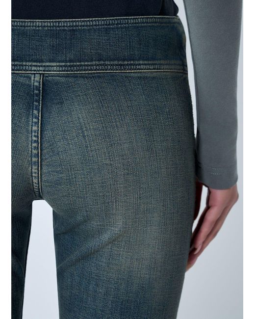 Balenciaga Blue Buckle Bootcut Pants