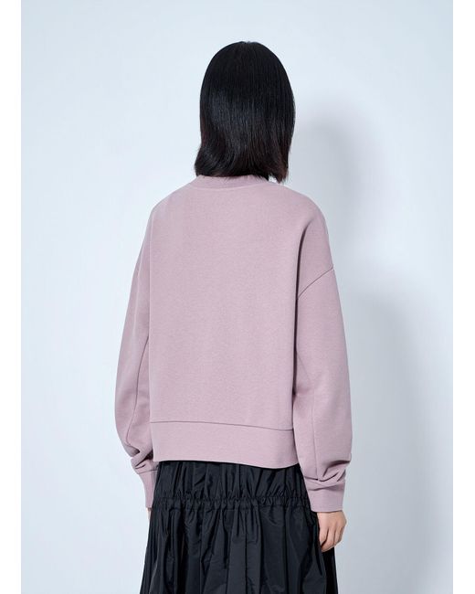 Moncler Purple Logo Embroidered Sweatshirt