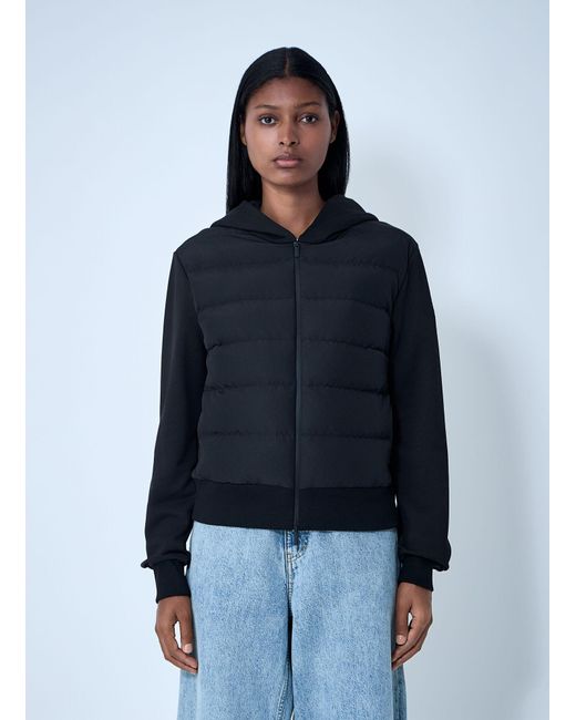 Moncler Blue Quilted Hooded Cardigan