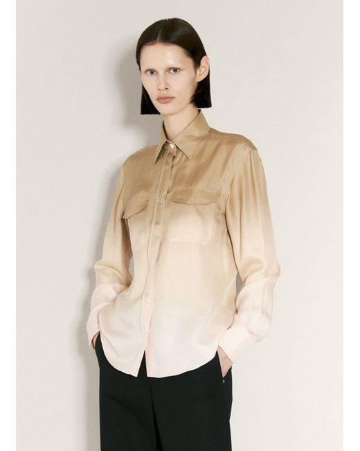 Prada Natural Ombre Silk Shirt