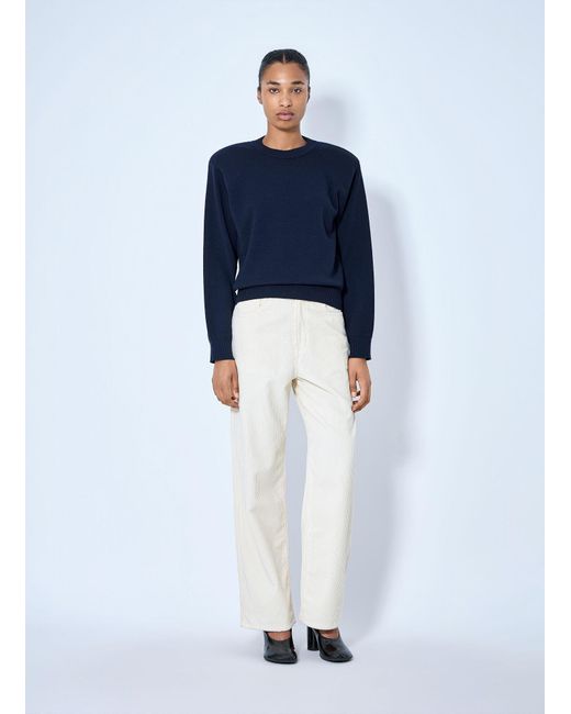 Rohe Blue Statement Shoulder Crewneck