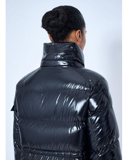 Moncler Blue Cavettaz Hooded Long Down Jacket