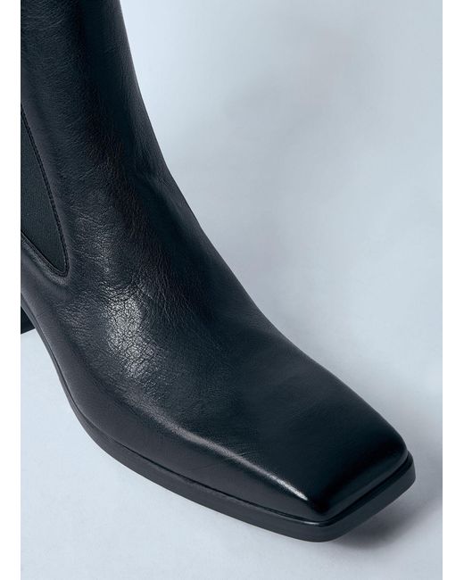 Rick Owens Blue Stivali Leather Boots for men
