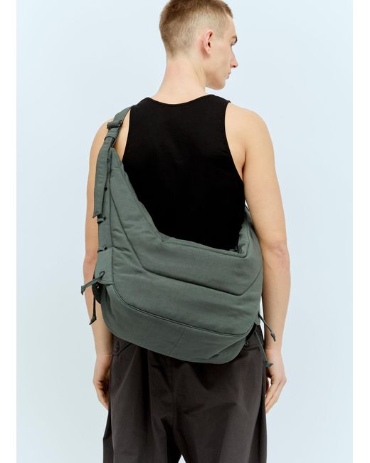 Lemaire Green Large Soft Game Crossbody Bag for men