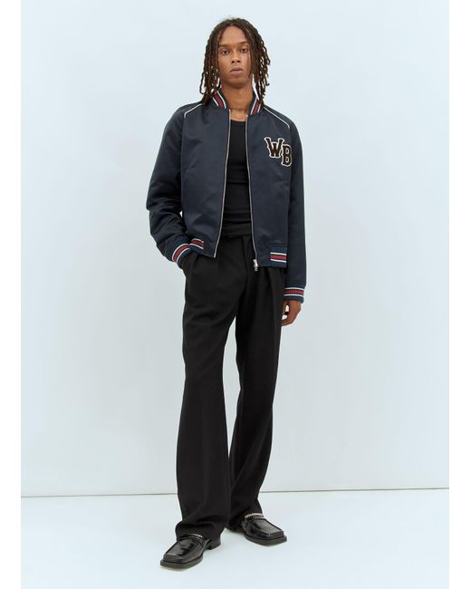 Wales Bonner Blue Marvel Bomber Jacket for men