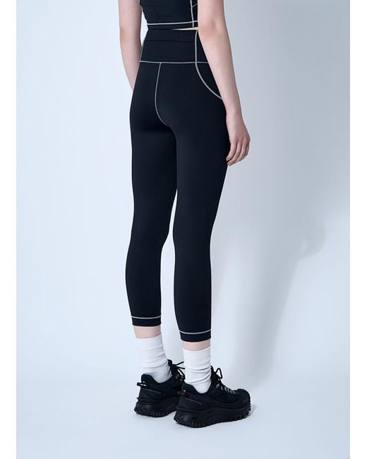 Moncler Blue Logo Patch Leggings