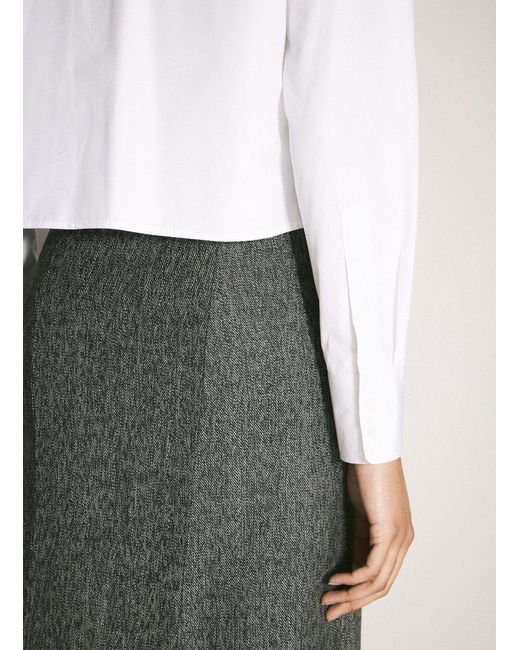Prada White Embroidered Poplin Shirt