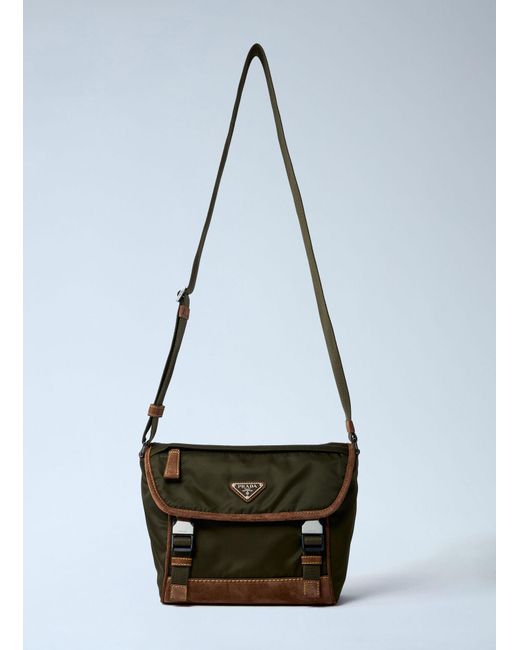 Prada White Medium Re-Nylon Crossbody Bag for men