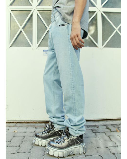 VTMNTS Blue Double Waist Denim Jeans