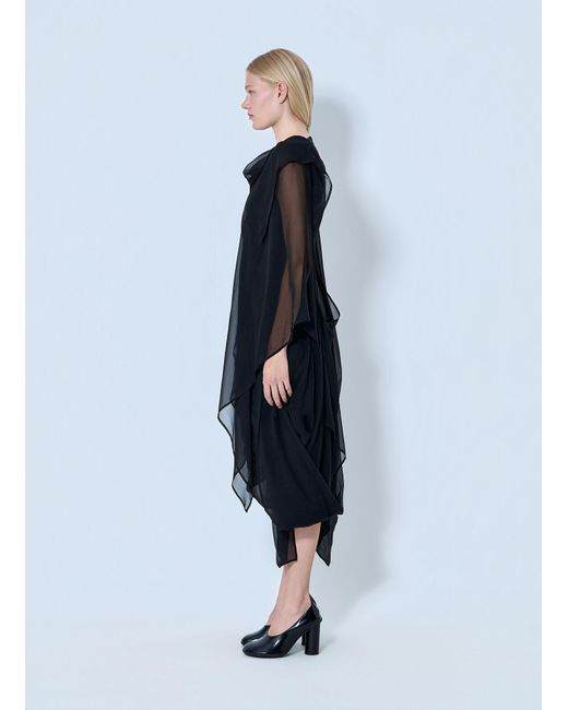 Yohji Yamamoto Blue Asymmetric Layered Dress