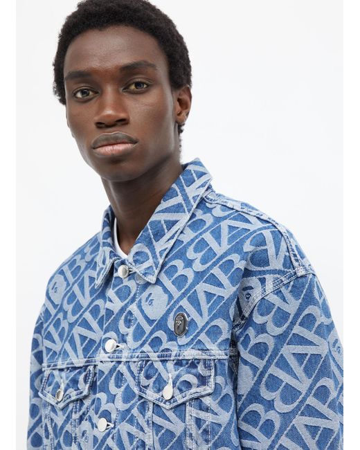 A bathing ape denim jacket new arrivals