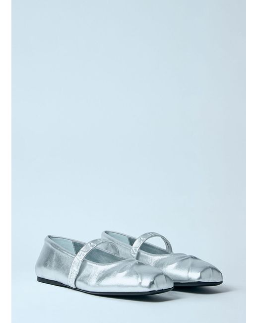 Marni Blue Leather Mary Jane Shoes