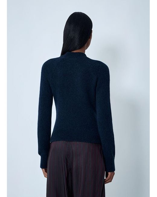 Dries Van Noten Blue Wool-Blend Sweater