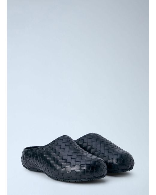 Bottega Veneta Blue Klog Intrecciato Mules for men
