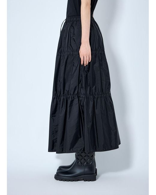 Moncler Blue Tiered Maxi Skirt