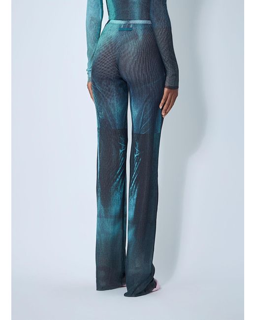 Jean Paul Gaultier Blue Water Mesh Pants