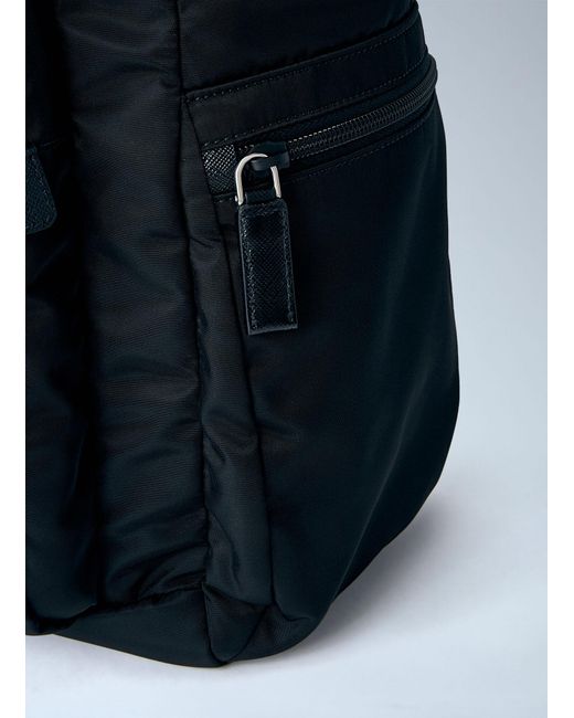 Prada Blue Re-Nylon Logo-Plaque Tote Bag for men