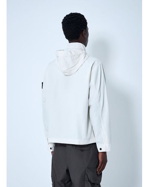Stone Island White Utility Pocket Jacket for men