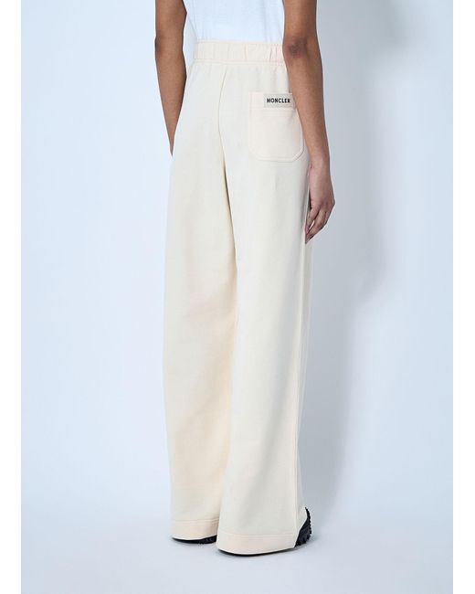 Moncler White Cotton Track Pants
