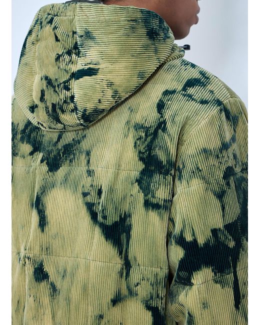 Brain Dead Green Hooded Corduroy Jacket for men