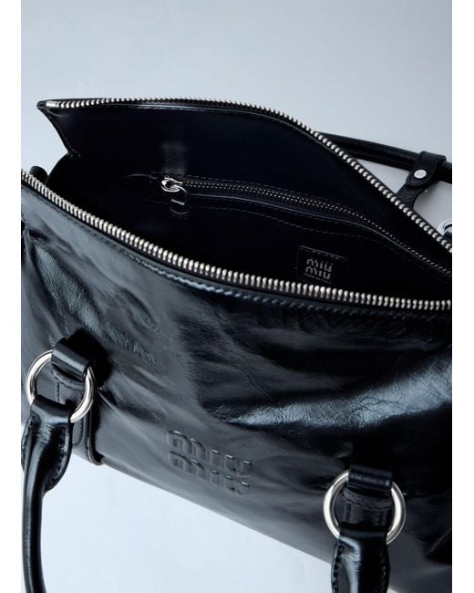 Miu Miu Black Patent Leather Handbag