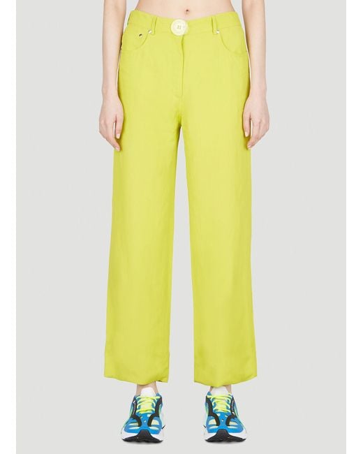Stella McCartney Yellow Maxi Button Pants