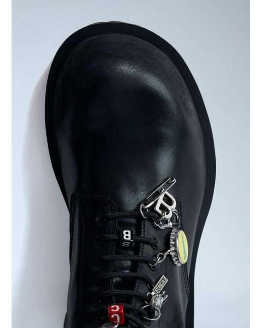 Balenciaga Blue Hummer Lace-Up Boots for men