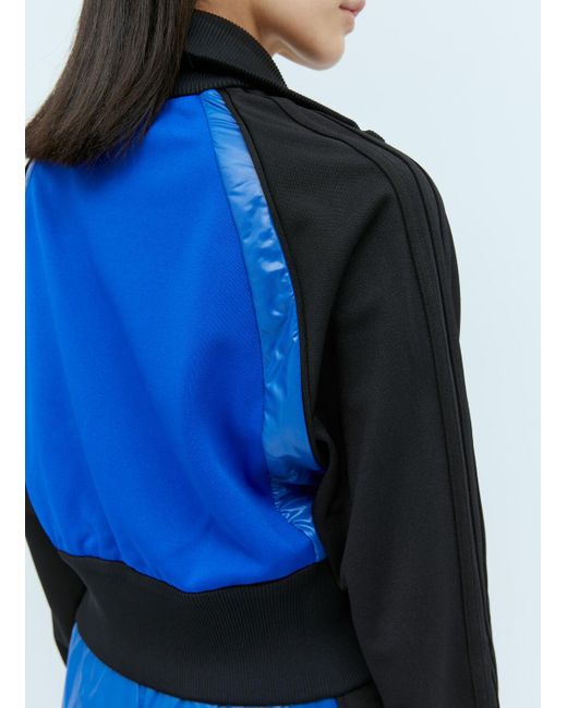 Moncler x adidas Originals Blue Zip Up Cropped Sweatshirt