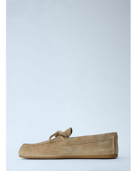 Miu Miu Natural Suede Mesh Loafers