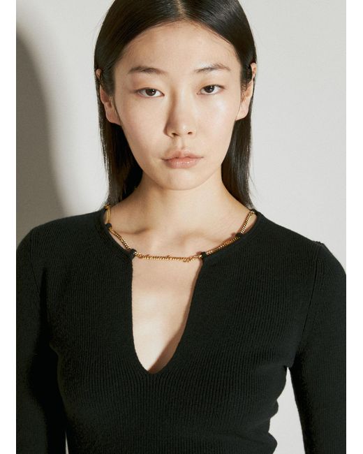 Alexander Wang Black Nameplate Chain Sweater