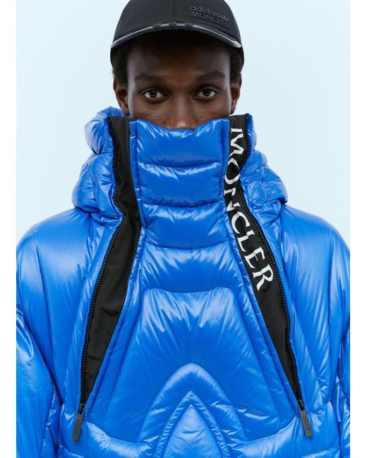 Moncler x adidas Originals Blue Chambery Long Down Jacket for men