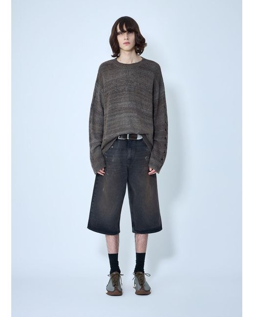Our Legacy Gray Popover Roundneck Sweater for men