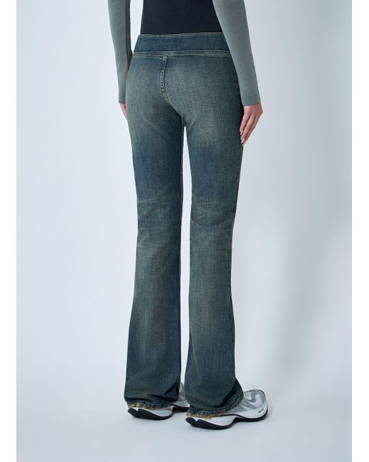 Balenciaga Blue Buckle Bootcut Pants