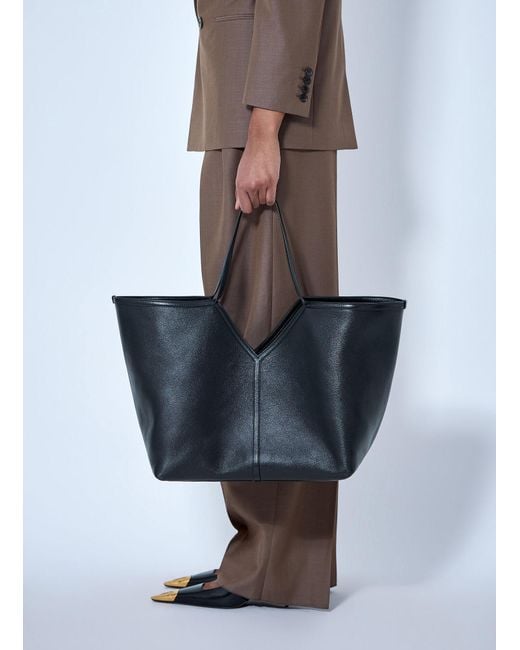 Saint Laurent Blue Y Thin Tote Bag With Removable Pouch