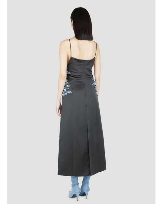 Y. Project Blue Y/Project Satin Whisker Dress