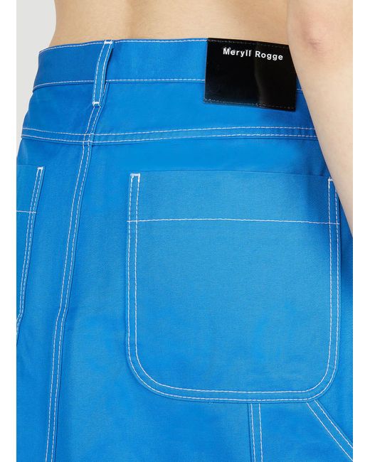 MERYLL ROGGE Blue Workwear Skirt