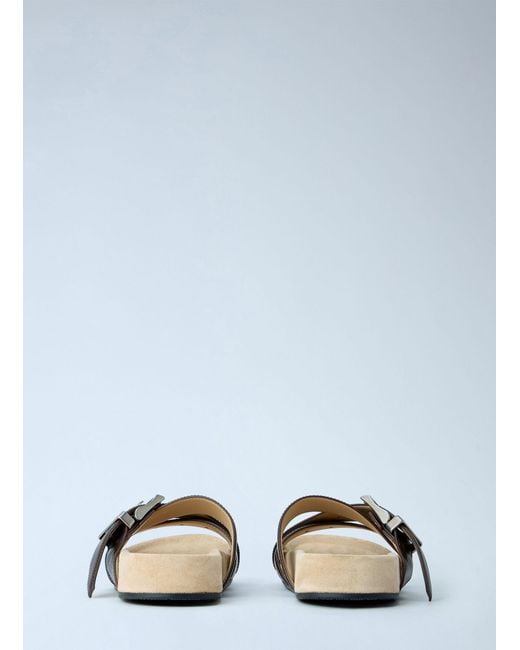 Balenciaga Brown Belt Leather Sandals for men