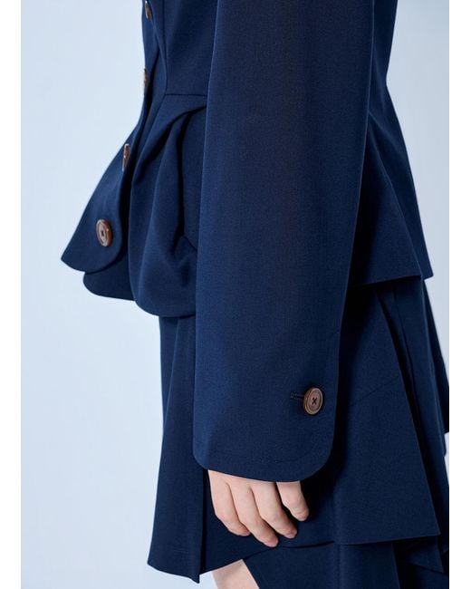 Vivienne Westwood Blue Drunken Tailored Blazer