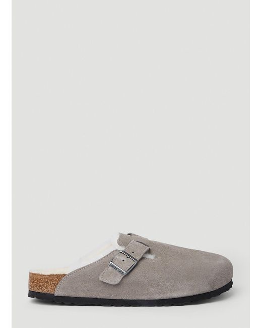 birkenstock boston wool lined mules
