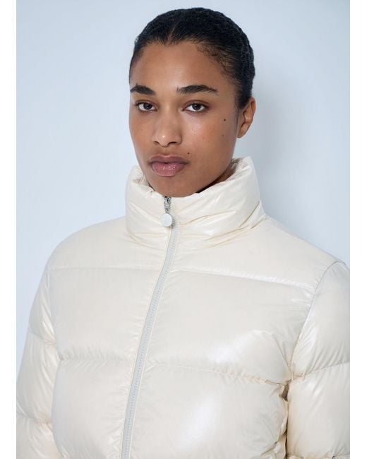 Moncler White Abbadia Down Jacket