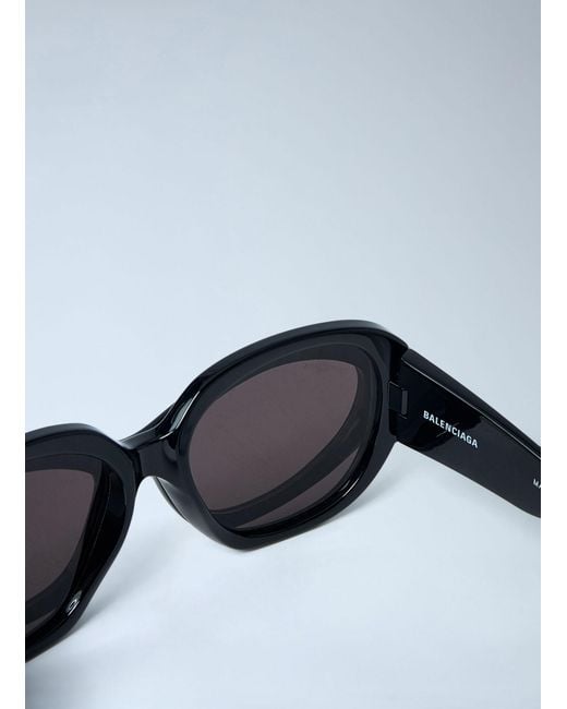 Balenciaga Black Superbusy Round Sunglasses