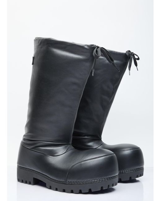 Balenciaga Gray Alaska High Leather Boots for men