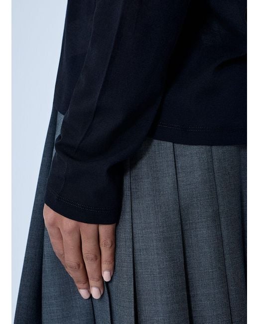 Miu Miu Blue Logo Motif Sweater